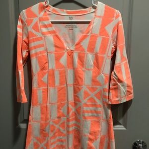 Mahi Gold Neon Bell-Sleeved Dress